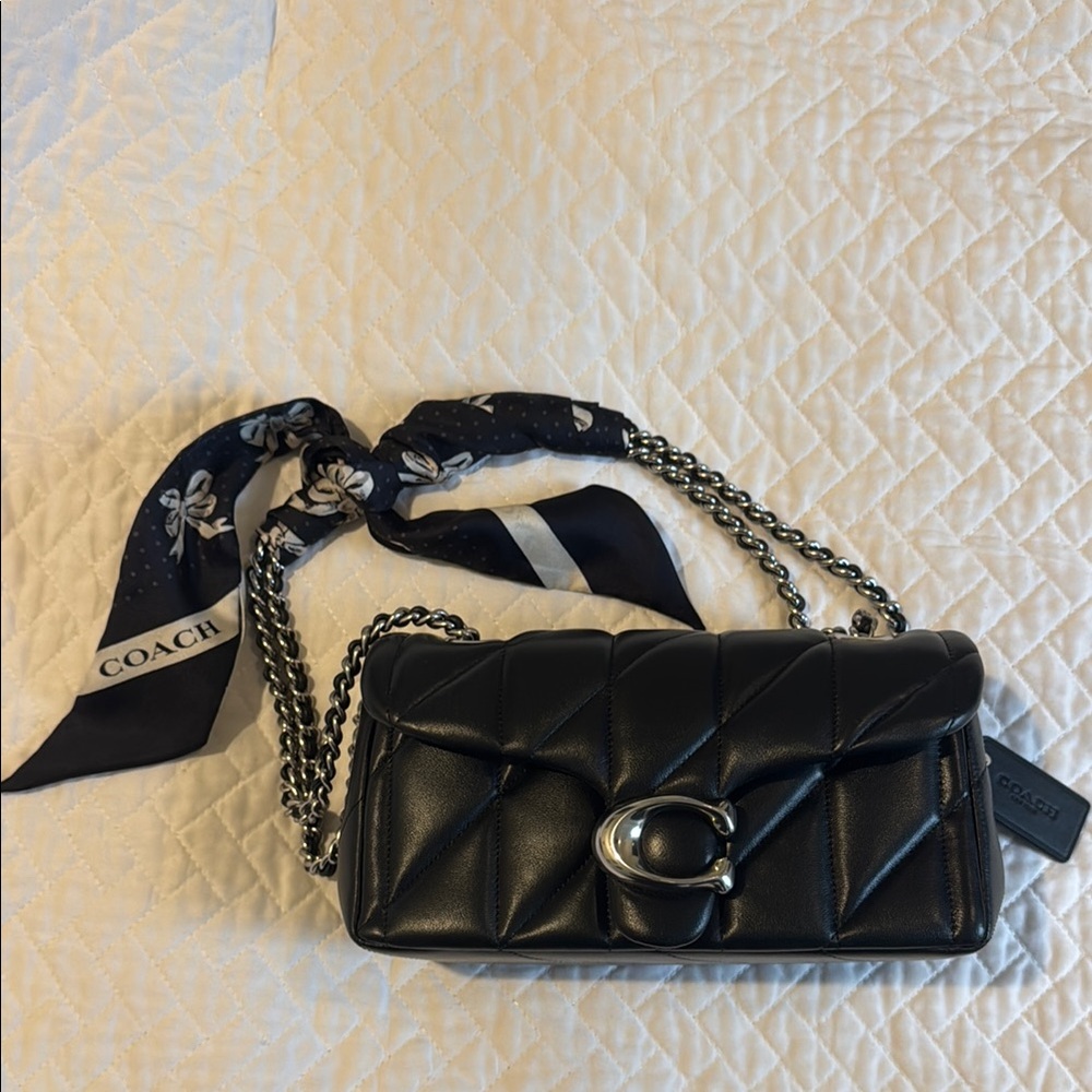 Coach Black Quilted Leather Clutch